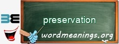 WordMeaning blackboard for preservation